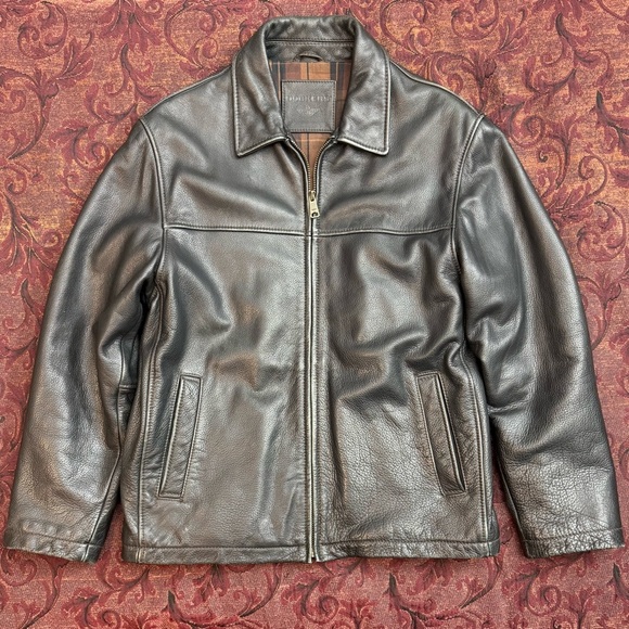 Dockers Other - 90s Dockers Genuine Leather Jacket with Quilt Lining